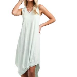 Z Supply Reverie Slub Dress Cotton Sleeveless Sky Light (Green) Style ZD182359S